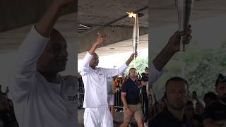 Snoop Dogg carrying the Olympic Torch in Paris Olympic Games 2024 [upl. by Euphemiah]