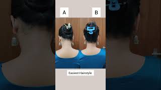 Which One Is The Best Clutcher Juda Hairstyle🥰shortvideo hairstyle easyjuda [upl. by Htrowslle]