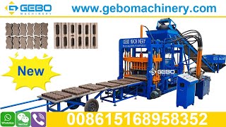 QT418 semi automatic hydraulic block machine Bulawayo zigzag interlocking paver machine Zimbabwe [upl. by Acinnor392]