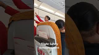 Flight Safety Announcement in Hindi  Air India [upl. by Downes]