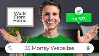 35 Easy Websites To Make Money Online Work From Home Jobs [upl. by Kapor]