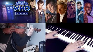 Every Doctors Theme Piano amp Violin Doctor Who [upl. by Nadoj]