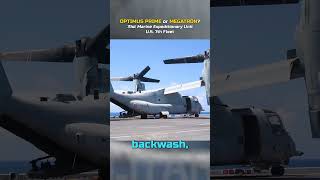 What is MV22 Osprey Disk Loading 😮 USS America LHA6 IndoPacific [upl. by Scevo]