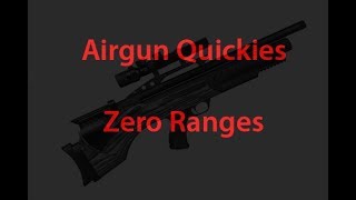 Airgun Quickies  What Zero Range [upl. by Roselani]