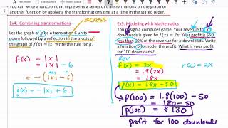 22  Transformations of Linear and Absolute Value Functions [upl. by Jehiah259]