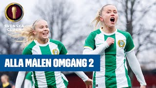 Svenska Cupen dam  Alla målen från omgång 2 [upl. by Tybi]