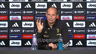 Conferenza stampa ALLEGRI pre JuveVerona quotNessuno vuole cacciare indietro la parola Scudetto maquot [upl. by Lainad]