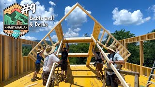 Framing A Giant Gable Wall  Building The Nantahala Retreat 9 [upl. by Claudianus]