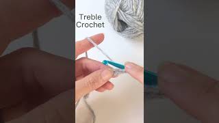 Crochet Stitch Tutorial Treble Crochet crochet shortscrochet crochettutorial [upl. by Asquith]