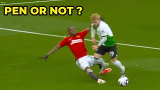 VAR robbed Man United vs Liverpool Wan Bissaka didnt touch Elliot [upl. by Ellerahc83]