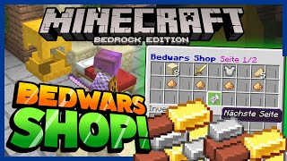 Der BESTE Bedwars SHOP nur mit Commands 🤑 Minecraft Bedrock Tutorial [upl. by Bodkin]