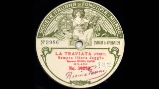 Regina Pacini sings Sempre libera from La Traviata 1905 Fonotipia [upl. by Kimmy638]