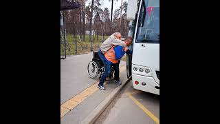 Bus driver makes the bus accessible to a wheelchair user shorts [upl. by Ecirtnom]