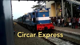 Circar express led by twin diesel locomotives arriving at bhimavaram town [upl. by Cass]