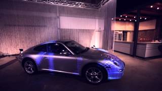 Realtime Tracked Projection Mapping on Moving Car [upl. by Husch]