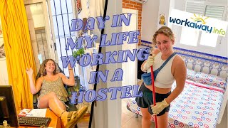 DAY IN MY LIFE HOSTEL WORKAWAY EXPERIENCE [upl. by Yereffej]