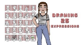 25 Expressions Drawing Challenge [upl. by Carlstrom]