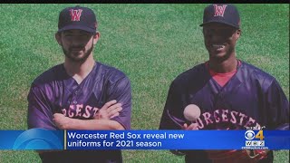 Worcester Red Sox Unveil Jerseys And Hats For Inaugural 2021 Season [upl. by Eednam]