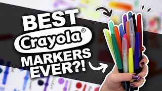 IM IMPRESSED  Crayola Blending Markers Review  Copic Alternative [upl. by Queenie]