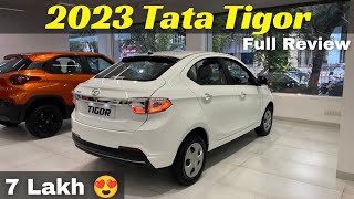 2023 Tata Tigor XZ 😍 सिर्फ 7 Lakh मैं Premium कार के मज़े Detailed Review Features Mileage Space [upl. by Atilal]