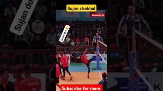 The power of Sujan chokal chhetri nepalivolleyball volleyballgame sports nepalvolleyball [upl. by Nitsid]