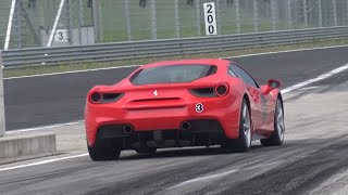 Ferrari 488 GTB Acceleration Sound  comparison with 458 Sound [upl. by Meriel989]