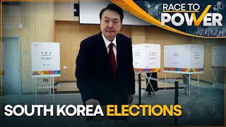 South Korea Elections President Yoon Suk Yeol casts vote in early ballot  Race to Power [upl. by Zurek]