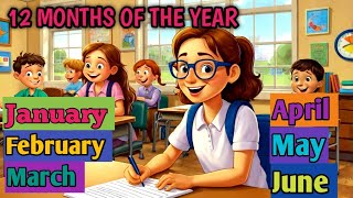 Months Of The Year Song  Nursery Rhymes amp Kids Song  Little Learners Channel [upl. by Chilson473]