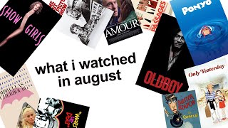 what i watched in august [upl. by Naujak]