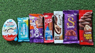 Luvlt Dairy Rich vs Dairy milk bubbly vs Galaxy vs KitKat vs Crispello vs Center fresh mints [upl. by Yee]