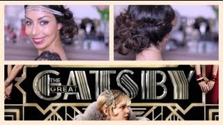 Chignon ondulé ✄Coiffure Glamour✄ Inspiration Gatsby Le Magnifique 20s [upl. by Nilkoorb616]