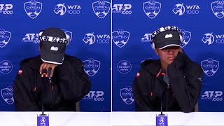 Tearful Naomi Osaka momentarily walks out of Cincinnati press conference [upl. by Aronoel]