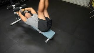 Leg Lift on an Ab Bench  Exercise Routines [upl. by Wendalyn]