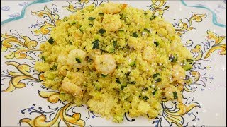 Cous Cous  Come Cucinarlo😋Ricetta con Gamberetti amp Zucchine🍤🥒 [upl. by Winfrid299]