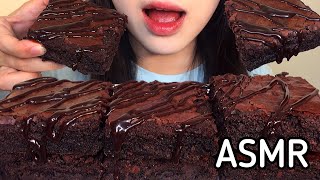 ASMR eating Fudgy Brownies with HERSHEY’S chocolate syrup  MIRA’s Mukbang [upl. by Anana688]