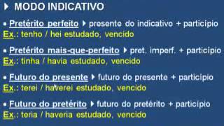 57 Verbo Flexões de Modo e Tempo [upl. by Asirrak]