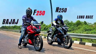 Bajaj Pulsar F250 VS Bajaj Pulsar N250 Which Is Faster  काटे की टक्कर [upl. by Modesty]