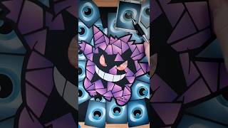 GENGAR Mosaic made from pokemon cards pokemon gengar pokemoncards [upl. by Zobkiw]