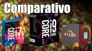 Intel Core i97900X vs Core i77700K vs AMD Ryzen 7 1800X em games [upl. by Arrahs149]