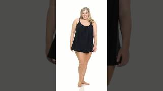 Speedo Plus Size ALine Swim Dress  SwimOutletcom [upl. by Airym]