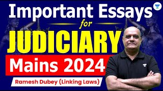 Essay Writing for Judiciary Mains Exam 2024  Ramesh Dubey  Unacademy Linking Laws [upl. by Roselani]