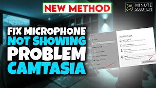 How to fix microphone not showing problem camtasia 2024 [upl. by Annawad]