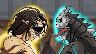 Kaiju No 8 vs Attack on Titan Kafka vs Eren yeager  Quái Vật Số 8 Animation Dc2 怪獣8号 対 進撃の巨人 [upl. by Aicargatla247]