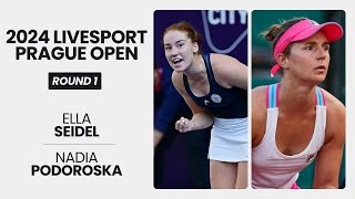 Ella Seidel vs Nadia Podoroska WTA Match Highlights  2024 Livesport Prague Open  R1 [upl. by Sixela251]