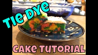 Easy amp Fun TIE DYE CAKE Using Your Favorite Cake Recipe or Boxed Mix [upl. by Isiah]