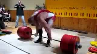 Konstantin Konstantinovs  431 kg  950 lb Deadlift attempt  1249kgs275lbs [upl. by Ahtenak]