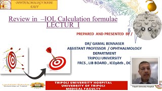 BIOMETRY OF NEW IOL CALCULATIONS FORMULAE 1 OF 2 [upl. by Aurora826]