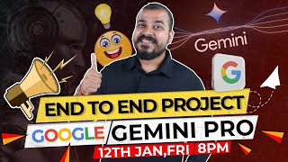 End to End Gen AI Project using Google Gemini Pro  2024 [upl. by Dust]