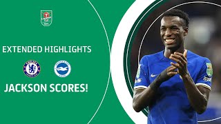 JACKSON SCORES  Chelsea v Brighton Carabao Cup extended highlights [upl. by Vena309]