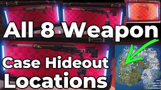 All 8 Weapon Case Hideout Locations Search A Weapon Case Quest  Fortnite  Chapter 5 [upl. by Amri]